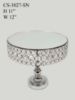 Picture of CS-3027-SN - 12" Silver Sparkling Crystal Beaded Cake Stand with Mirrored Top