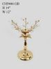 Picture of CH5446 Gold - Candle Holder With Flower Crystal Design