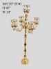 Picture of SH1287150 Gold - Tall Metal Candelabra 4 Crystal Arms and 1 Crystal Flower Riser 40"