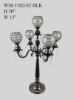 Picture of WM-1182142 - Tall 5 Arm Crystal Beaded Globe Metal Candelabra Candle Holder