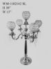 Picture of WM-1182142 - Tall 5 Arm Crystal Beaded Globe Metal Candelabra Candle Holder