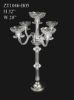 Picture of ZT1046-B05 - Clear Crystal Candelabra 4 Arms and 1 Flower Riser 32"