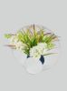 Picture of MRD-3460  -  12" Beveled Round Wall Mirror Decor with Artificial Plant
