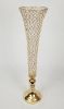 Picture of CCH0088-80 - Gold Crystal Trumpet Vase For Flowers 32.5"