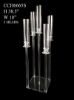 Picture of CCH6665S - 5 Head Candlestick Holders  with Hurricane Tubes Wedding Table Centerpiece 38.5"