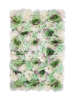 Picture of FL4060-1 - Dark Green+Purple Silk Rose & Hydrangea Flower Wall Mat Panel 24"
