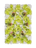 Picture of FL4060-1 - Green+Red Silk Rose & Hydrangea Flower Wall Mat Panel 24"