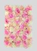 Picture of FL4060-1 - Rose Red Silk Rose & Hydrangea Flower Wall Mat Panel 24"