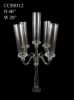 Picture of CCH8112 - Tall 5 Arm Premium Gem Cut with Hurricane Tube Crystal Glass Candle Holder 40"