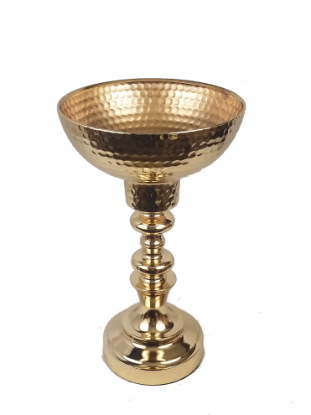 Picture of SJ-6504A GD - Gold Metal Goblet Flower Stand 17"
