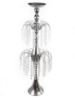 Picture of PQX2 - Silver Metal Flower Stand with Two Tier Crystal Chain Chandelier Stand 36"