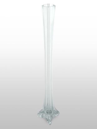 Picture of Clear Eiffel Tower Glass Flower Vase 24"