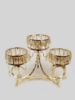 Picture of SH1215110 - Gold 3 Arm Candle Holder with Crystal 14"