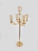 Picture of 7026 - Tall 5 Arm Crystal Beaded Globe Metal Candelabra Candle Holder