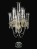 Picture of CCH0736-9 - Tall 9 Arm Premium Gem Cut with Hurricane Taper Crystal Glass Candle Holder 44"