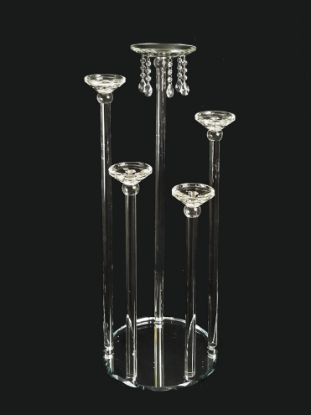 Picture of CCH6667 - 5 heads Candle Holders 4 Candlestick Holders 1 Flower Riser Wedding Table Centerpiece 32"