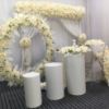 Picture of Acrylic Cake Pillar Round Set of 3 White