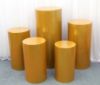 Picture of Metal Cake Pillar Round Set of 5 White