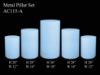 Picture of Metal Cake Pillar Round Set of 5 Light Blue