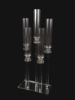 Picture of CCH6668 - 5 Head Candlestick Holders  with Hurricane Tubes Wedding Table Centerpiece 38"