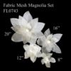Picture of FL0743 - 4Pc Set - 8", 12", 15" & 20" Fabric Mesh Magnolia Set