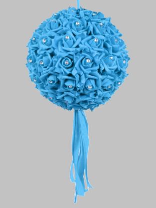 Picture of FFL2012 12" Foam Rose Pomander Kissing Ball Flower Ball With Embedded Crystals