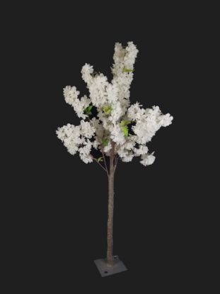 Picture of SLMB17-2 Cream Tall Artificial Cherry Bloom Tabletop Centerpieces Tree 54"
