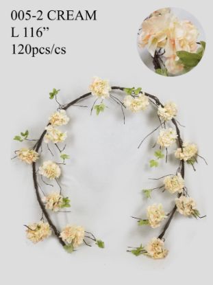 Picture of 005-2 CREAM -  116" Artificial Cherry Blossom Garland