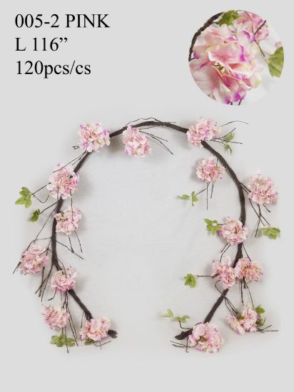 Picture of 005-2 Pink -  116" Artificial Cherry Blossom Garland