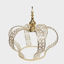 Picture of 7005 GD - Gold Premium Real Crystal Beaded Crown Medium