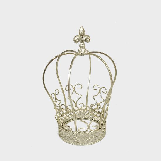 Picture of WIRE9-S SL - 9" Small Silver  Wire Crown Decoration Topper