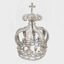 Picture of 11024 Silver - Vintage Royal Crown Cake Topper Decor with Crystal and Pearls