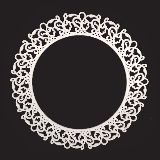 Picture of PF80x80 WT - 34" White Round Cutout PVC Foam-board Frame