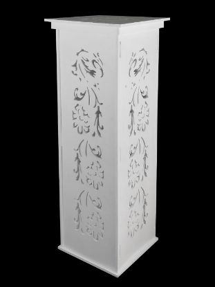 Picture of FX-100 - 40" Tall White Laser Cut PCV Foam Pedestal Accent Piece