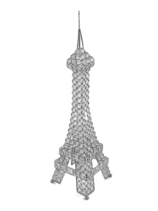 Picture of AFT-65 - 30" Silver Crystal Eiffel Tower Centerpiece