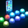 Picture of LED005 RGB - 12 Pack | Multicolor Waterproof Battery Operated Submersible Led Lights Centerpieces with Remote Control