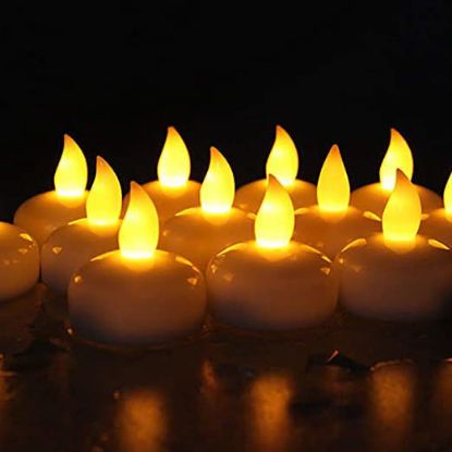 Picture of LED0095 Warm White - 12pcs Floating Candle Led Tea Light Flameless