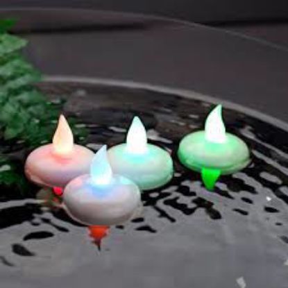 Picture of LED0095 RGB - 12pcs Floating Candle Led Tea Light Flameless