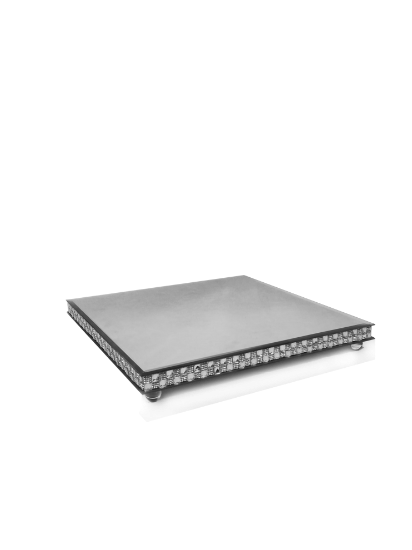 Picture of 146638 SL - Silver Square Mirror Cake Stand 16"