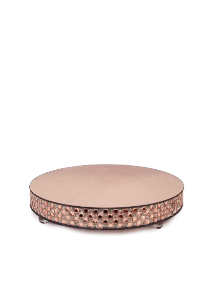 Picture of 1711202 RGD - Rose Gold Round Mirror Cake Stand 16"