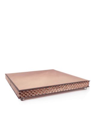 Picture of 1711204SQ RGD -  Rose Gold Square Mirror Cake Stand 20"