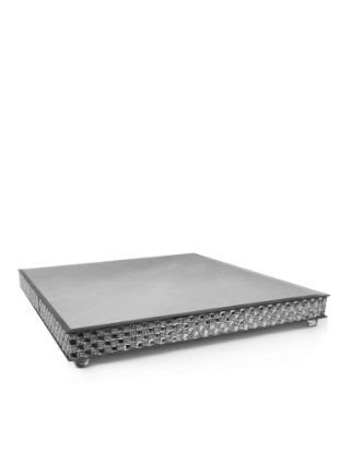 Picture of 1711204 SL-  Silver Square Mirror Cake Stand 20"