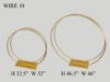 Picture of WIRE 10 - 46" Double Hoop Metallic Gold Flower Wreath