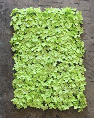 Picture of FL4060-2 - Green Silk Hydrangea Flower Wall Mat Panel 24"