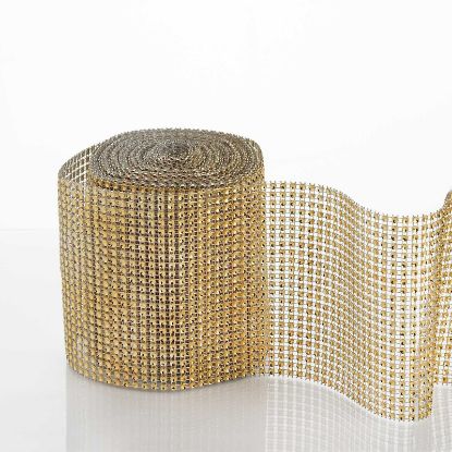 Picture of 8011 A - 5"x 10 Yards Diamond Rhinestone Ribbon Wrap Roll