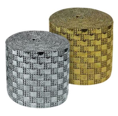 Picture of 8011 L - 5" x 10 Yards Diamond and Square Style Ribbon Wrap Roll