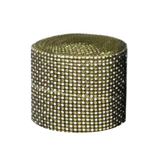 Picture of 8011 A - 5"X 10 Yards Diamond Rhinestone Ribbon Wrap Roll