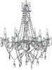 Picture of 6005-6S - Silver 6 Arms Chandelier with Beaded Crystals - 23" x 21"