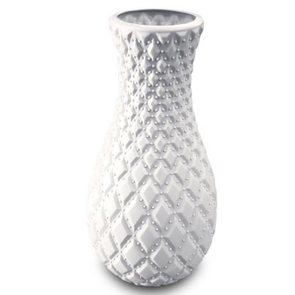 Picture of White Amphora Faceted Acrylic Vase
