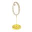 Picture of Number 0 Gold Rhinestone Crystal Metal Cake Topper, Silver, 3-3/4-Inch